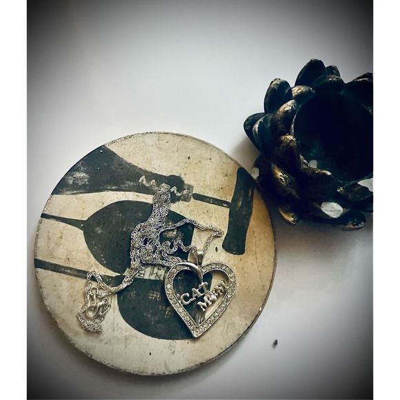SILVER CAT Mom Sapphire Heart Necklace - Picture 2 of 6